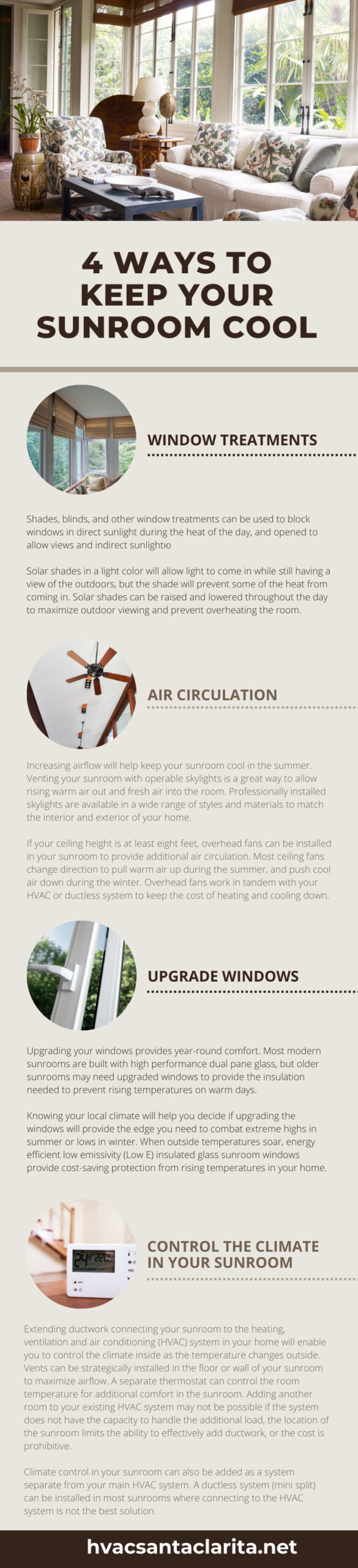 4 Ways to Keep Your Sunroom Cool Infographics