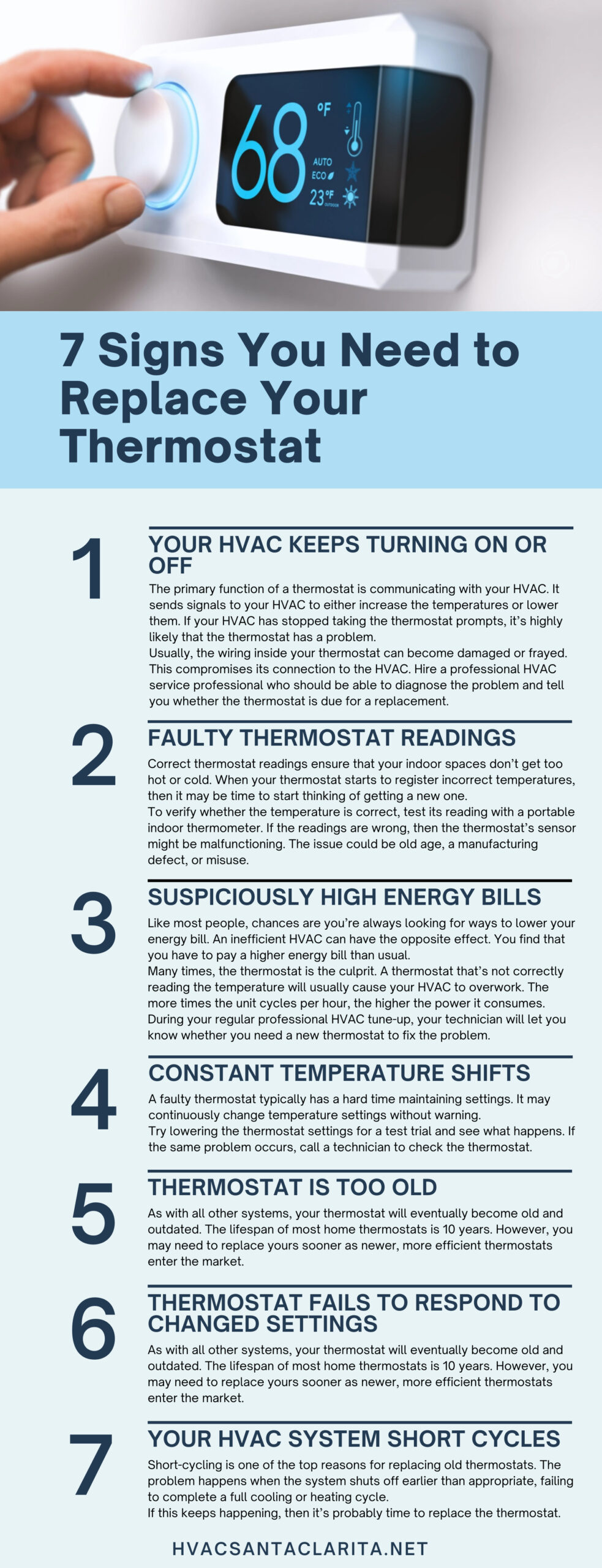 7 Signs You Need to Replace Your Thermostat Infographics