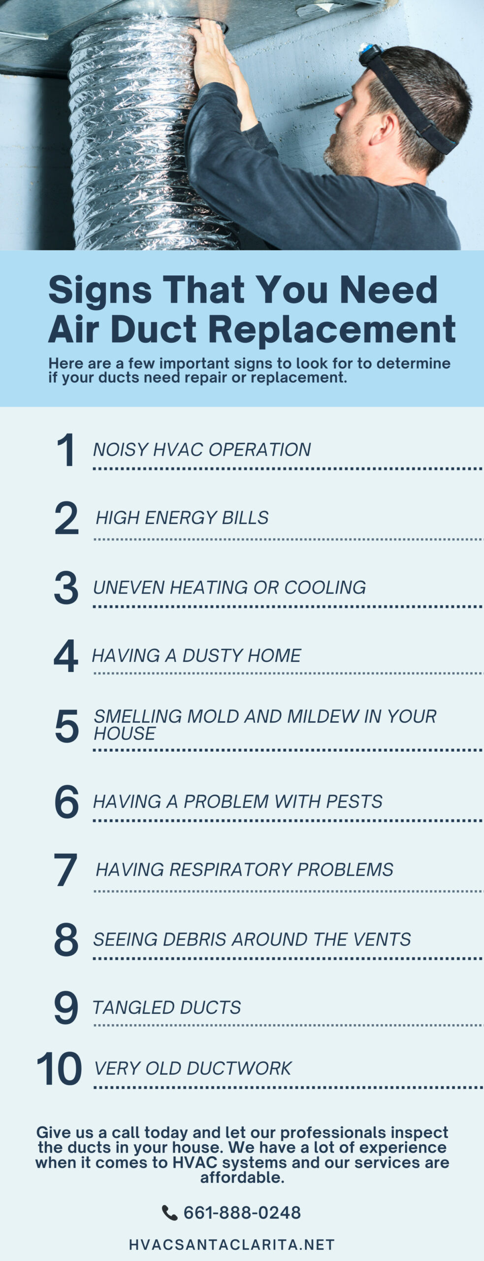 Signs That You Need Air Duct Replacement Infographics