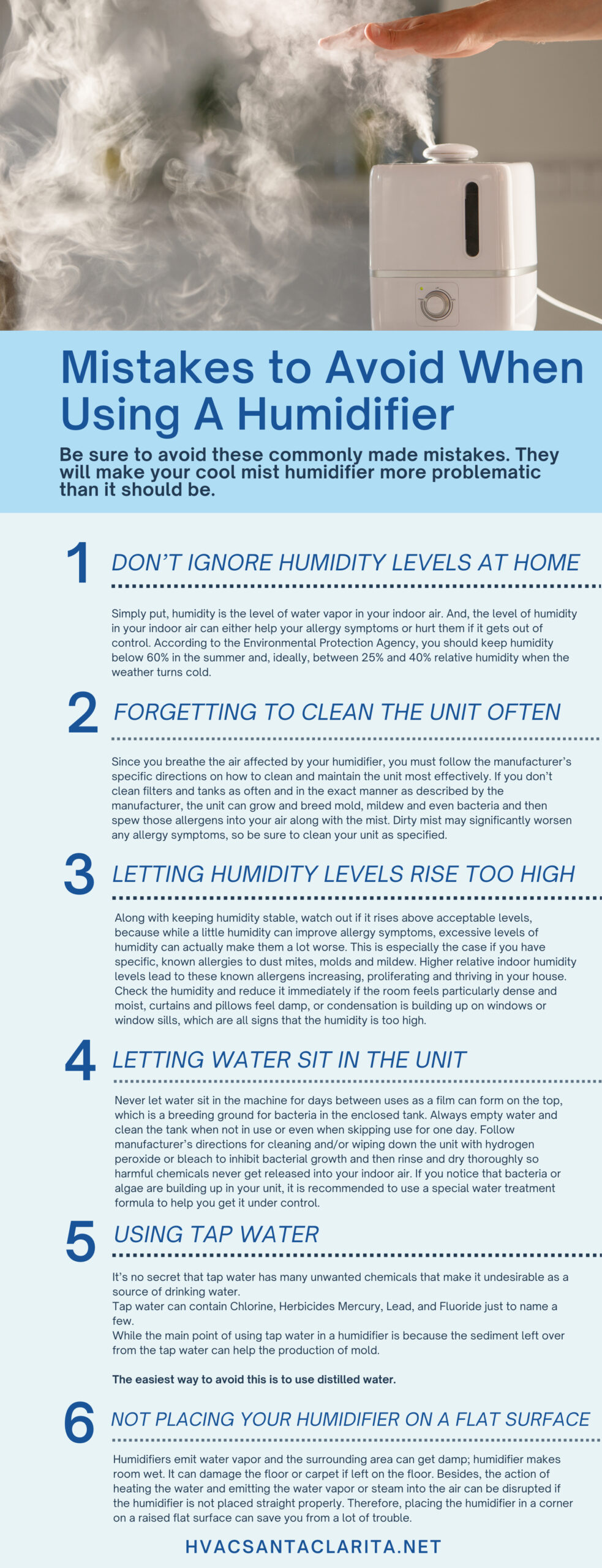 Mistakes to Avoid When Using A Humidifier Infographics