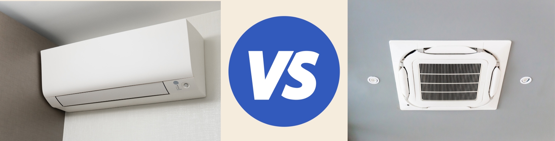 Mini split ceiling cassette vs wall mount features