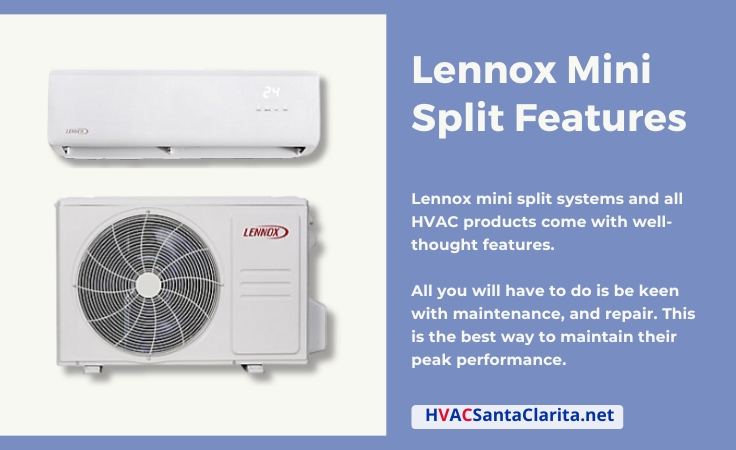 Lennox ductless mini split features