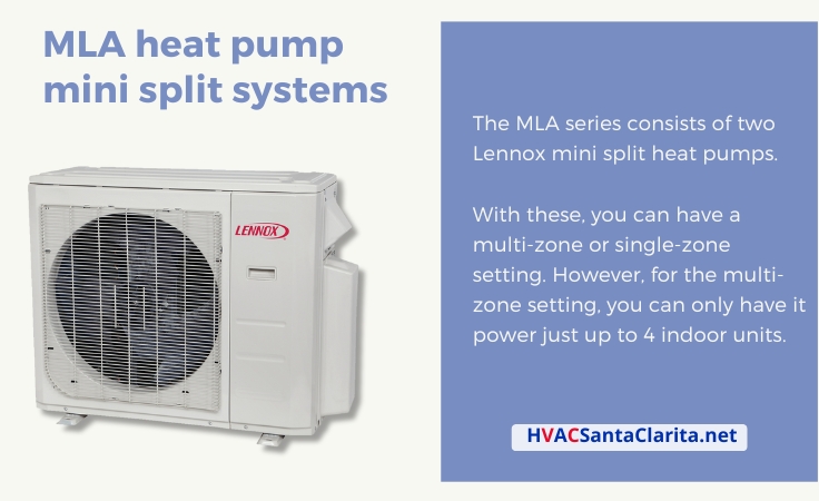 MLA heat pump mini split systems