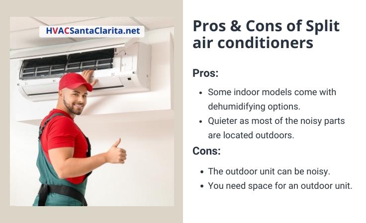 Advantages and disadvantages of split system air conditioners