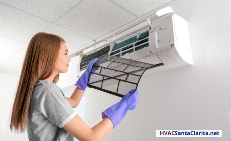 HVAC filter cleaning process