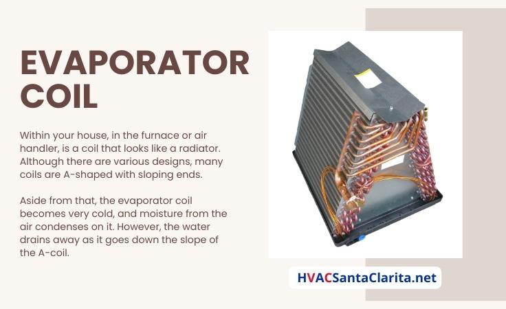 What is the function of an evaporator coil