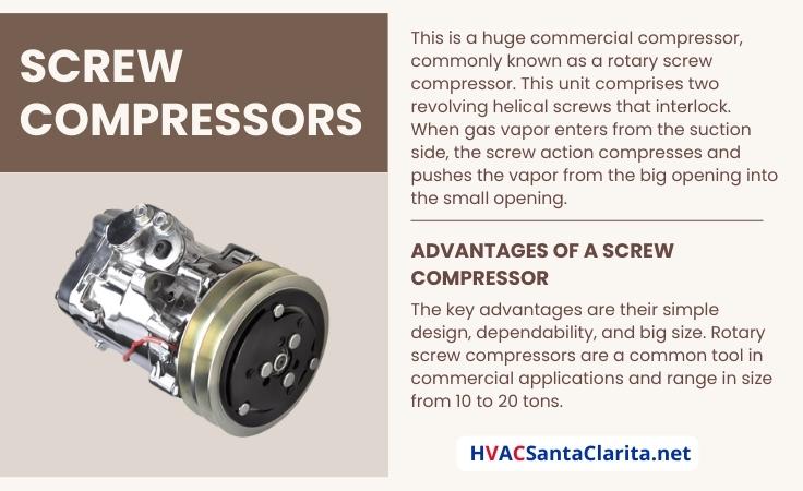 Central AC Compressor: Screw compressors in HVAC