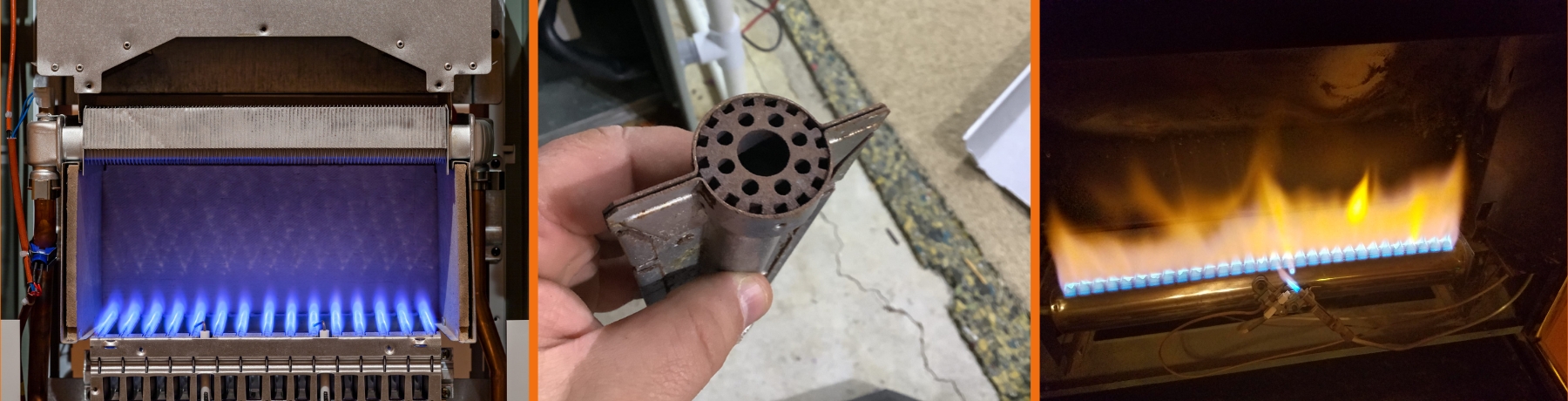 How to fix orange flame on gas furnace