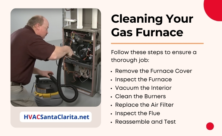 Step by step guide to clean your gas furnace