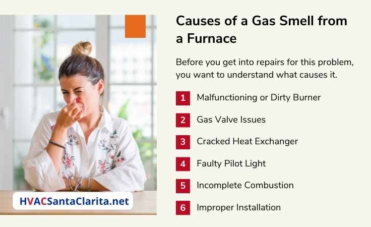 Why does my furnace smell like gas